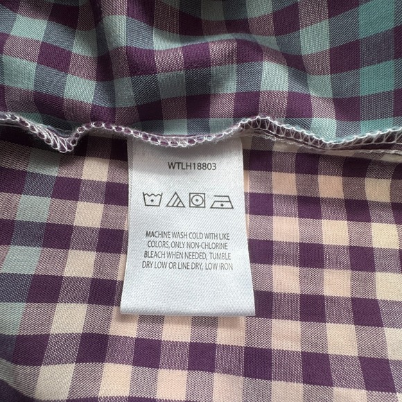 Wrangler Western Shirt Womens Small Purple Teal Plaid Pearl Snap Retro Cowgirl - Picture 11 of 15